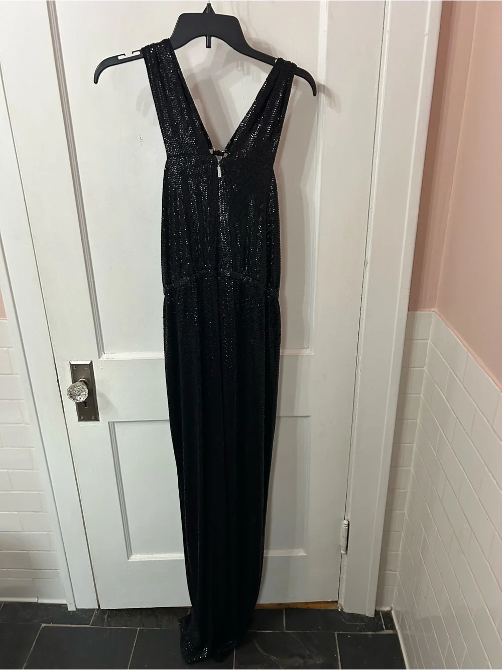 Michael Kors Black Sequin Jumpsuit